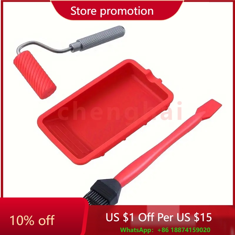 Woodworking Glue Roller - Silikon Yapıştırıcı Rulosu ve Tepsisi 1-7/8