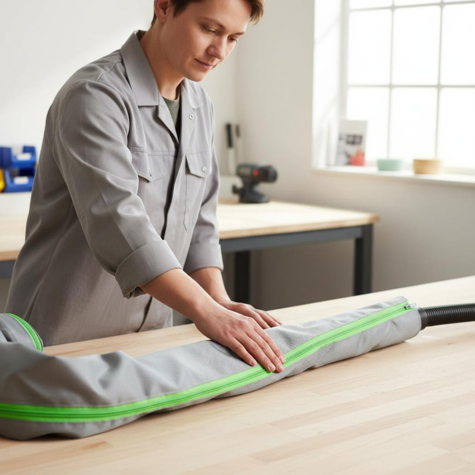 Woodworking Workshop Design - Parçacık Çıkarma Hortumu Kılıfı Su Geçirmez