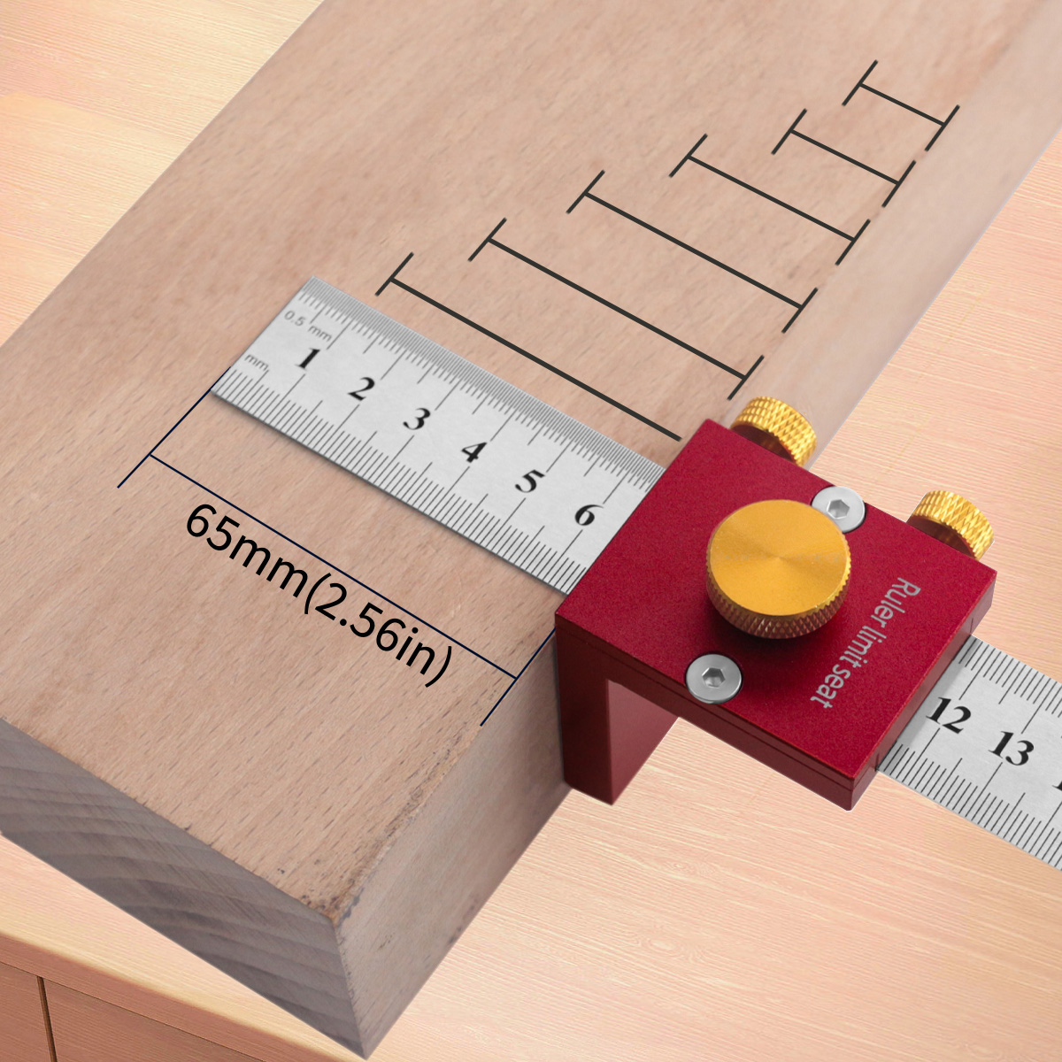 Marking Gauge Tool - 30 cm/12 Inç Kazıma Cetvel 90