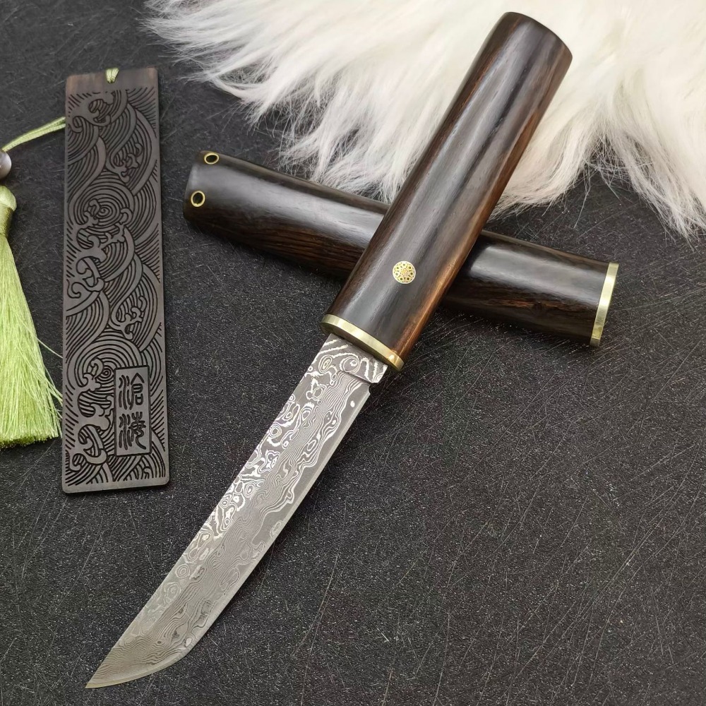 Woodworking Japanese Tools - Yüksek Sertlik VG10 Şam Çelik Tanto