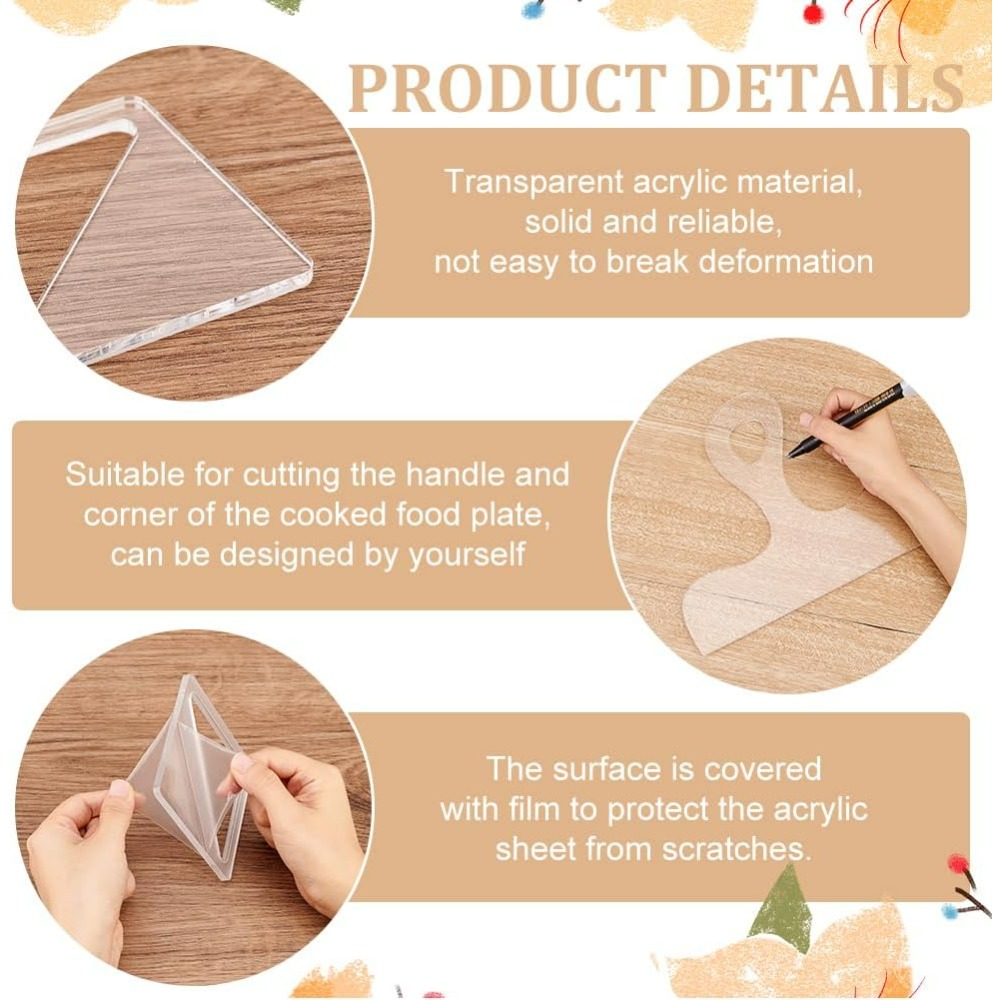 7 adet Şarküteri Şablonu Akril - Woodworking Product incelemesi ve fiyatı