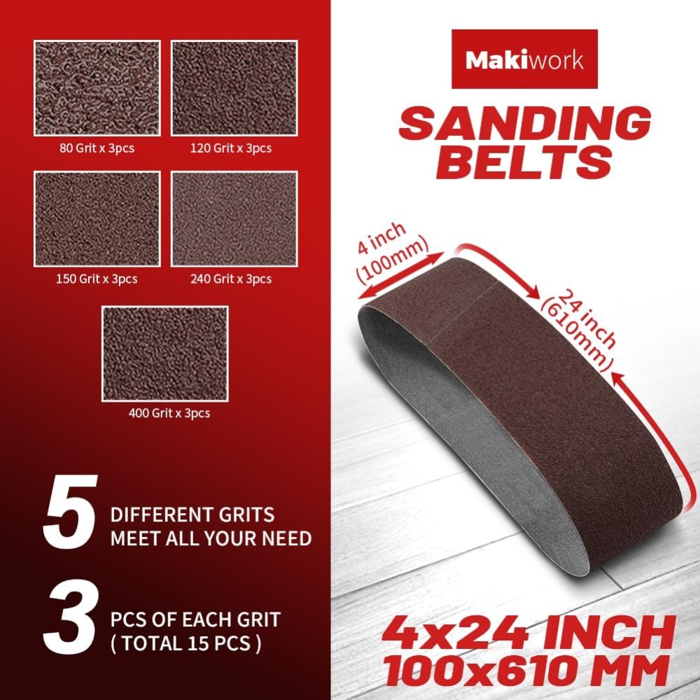 4x24 İnç Zımpara Bantları 15'l - Woodworking Product incelemesi ve fiyatı