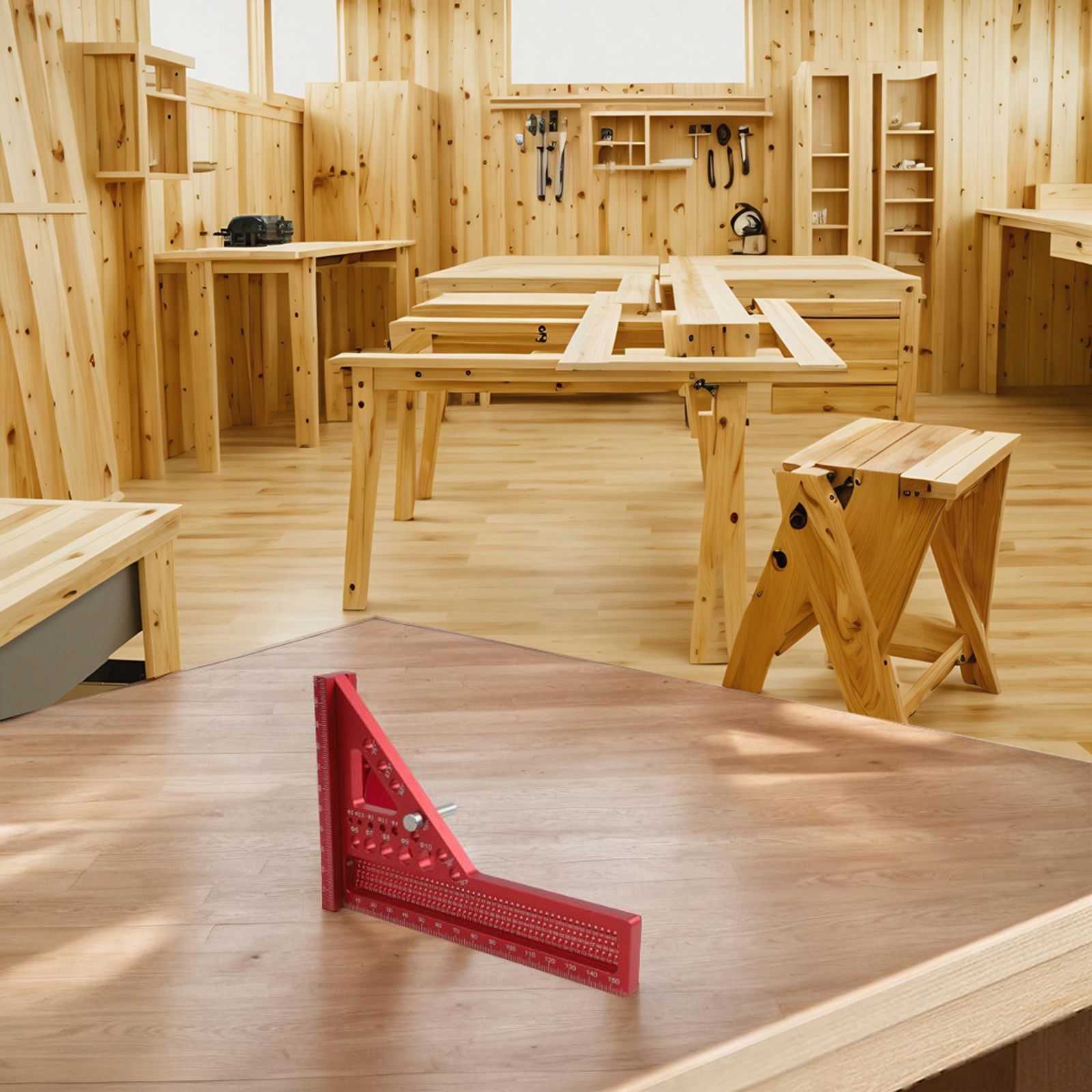 Kırmızı 3D Marangoz Kare Cetve - Woodworking For Engineers incelemesi ve fiyatı